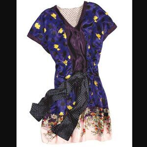 Kinder Aggugini Beautiful Mixed Pattern Print Dress Women's Size S